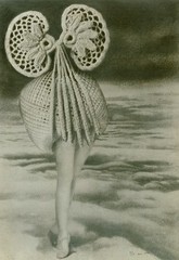 Au dessus des nuages marche la minuit,Max Ernst