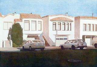 Three Houses on Pennsylvania Avenue,Robert Bechtle