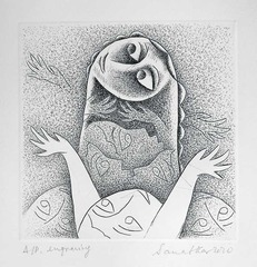  Portfolio of 10 Engravings (on Zinc plate) ,Sanat Kar