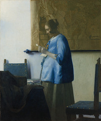 Woman in Blue Reading a Letter,Johannes Vermeer