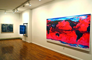 Installation view,Andrew Lyght (l) Arlington Weithers (r)