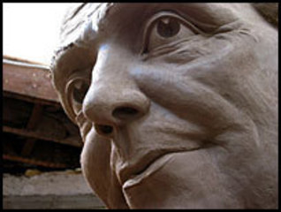"Keys To Community": original clay for casting in bronze,