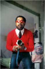 Self Portrait with Red Sweater,Barkley L. Hendricks
