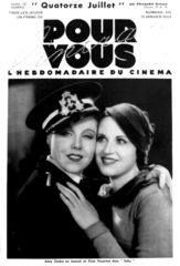Anny Ondra and Kissa Kouprine on the cover of Pour Vous,