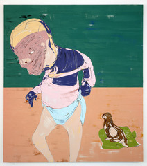 Figure with Pigeon,Nicola Tyson