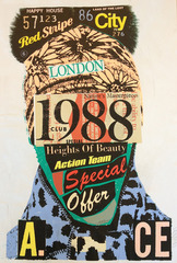 1988 Collage Blue Scarf,A.CE