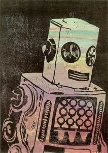 20130417092653-guy_allott__robot_on_black_background__2013__unique_woodblock_and_oil_paint_on_paper__29