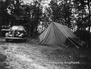 Unrequited love involving bigfoot (fictitious film still),Roger Tilton