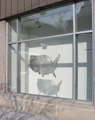 Hair Map (View of the installation at the Window on Broad, University of the Arts, Philadelphia, PA),Tamara Kostianovsky