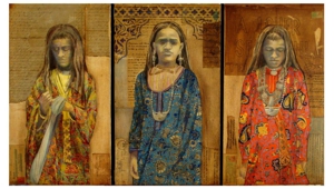 Three_girls_triptych___mixed_media