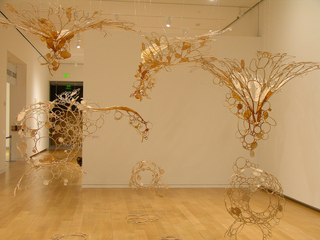Installation view of Sun-sneezers blow light bubbles,Ranjani Shettar